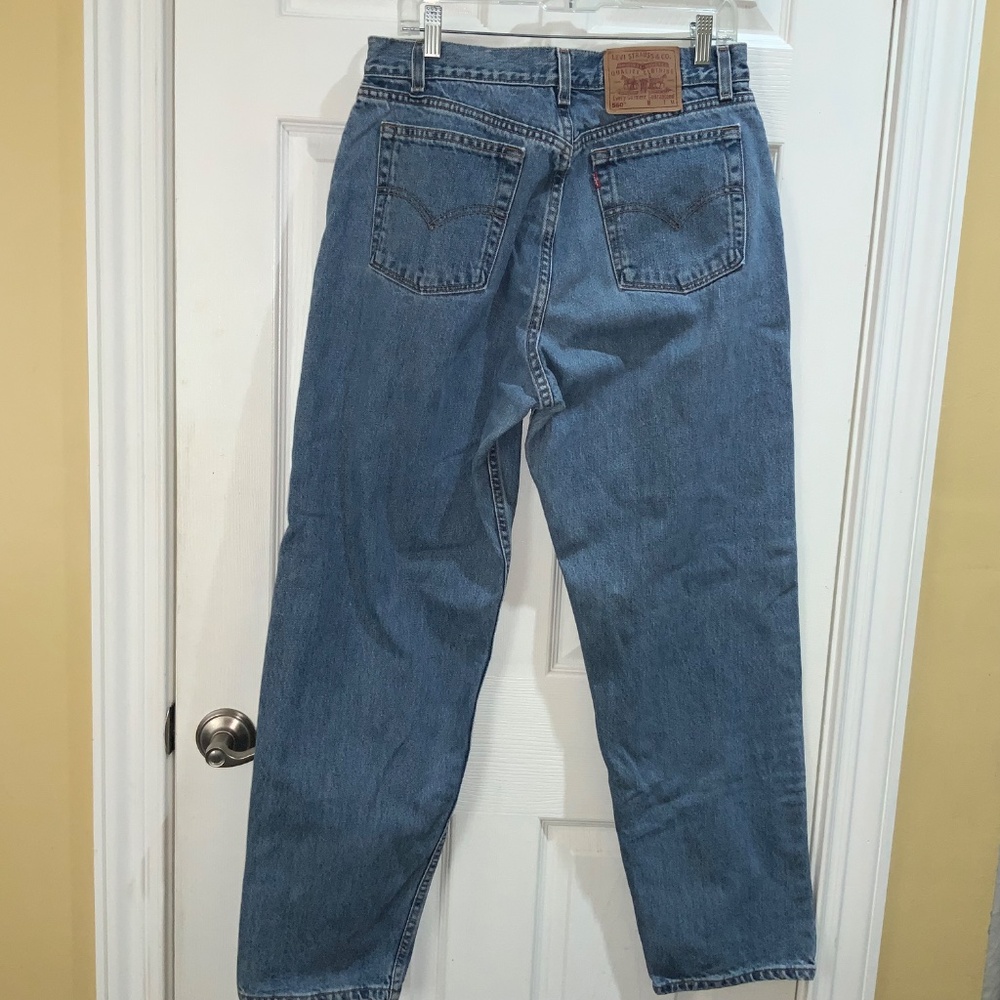 Levi’s 560 jeans Sz 14 Regular M loose fit straight leg vintage - Picture 4 of 7